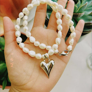 Rebel Heart Pearl Necklace